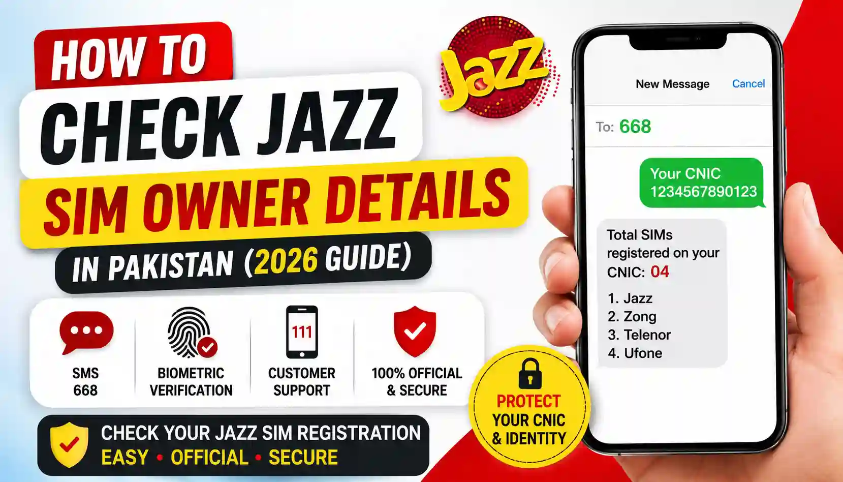 How to Check Jazz Sim Owner Details