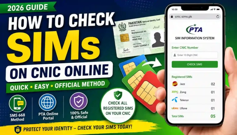 How to Check SIMs on CNIC Online