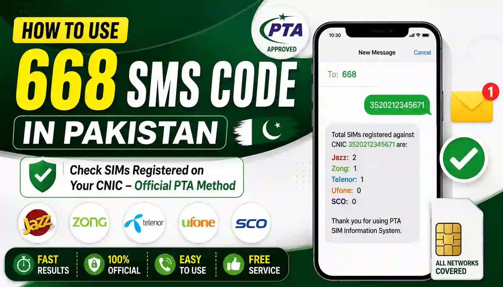 How to Use 668 SMS Code in Pakistan