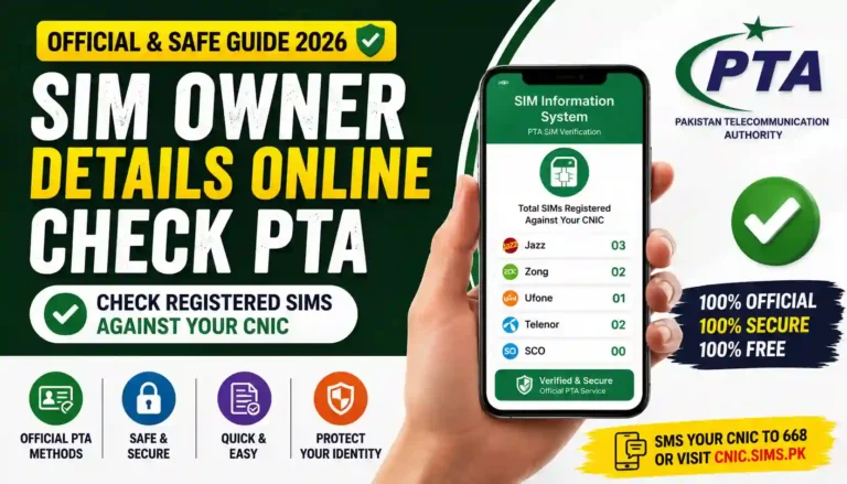 SIM Owner Details Online Check PTA